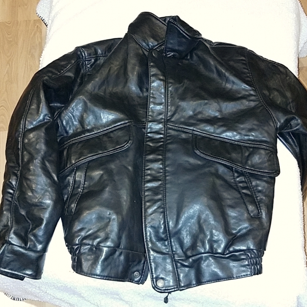 Vintage 90s bomber leather jacket